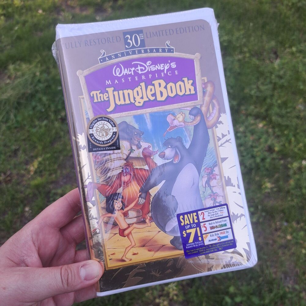 NEW SEALED Disney’s The Jungle Book VHS 1997 30th Anniversary Limited Edition